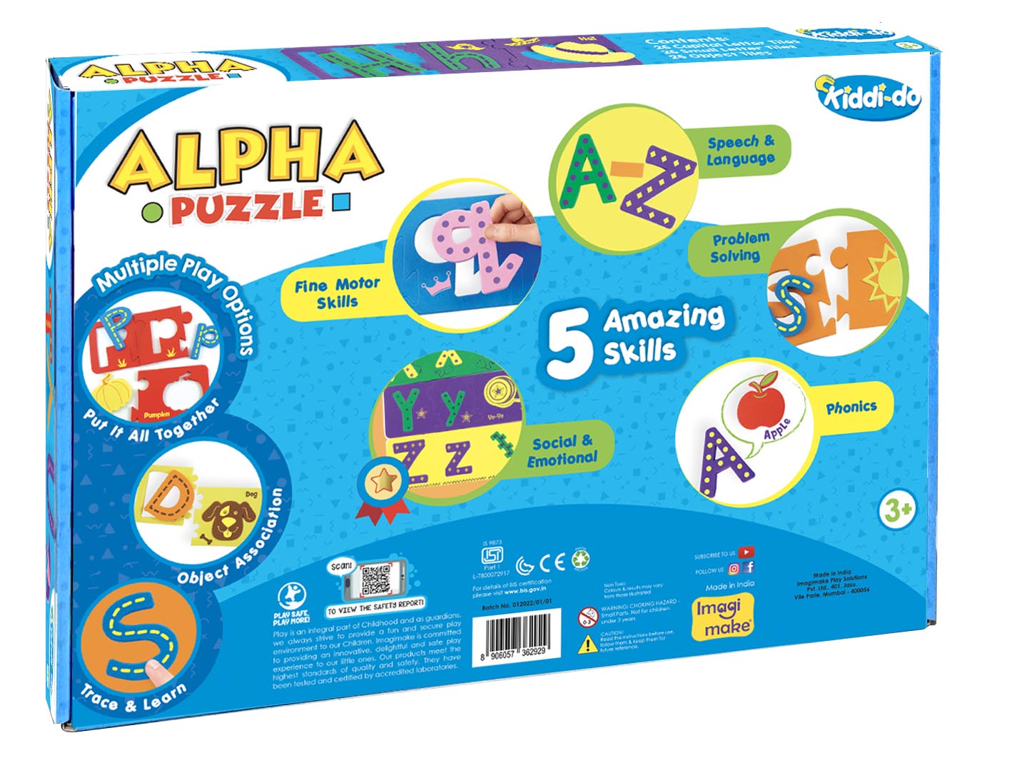 Imagimake Alpha Puzzle educativ litere 3+ ani