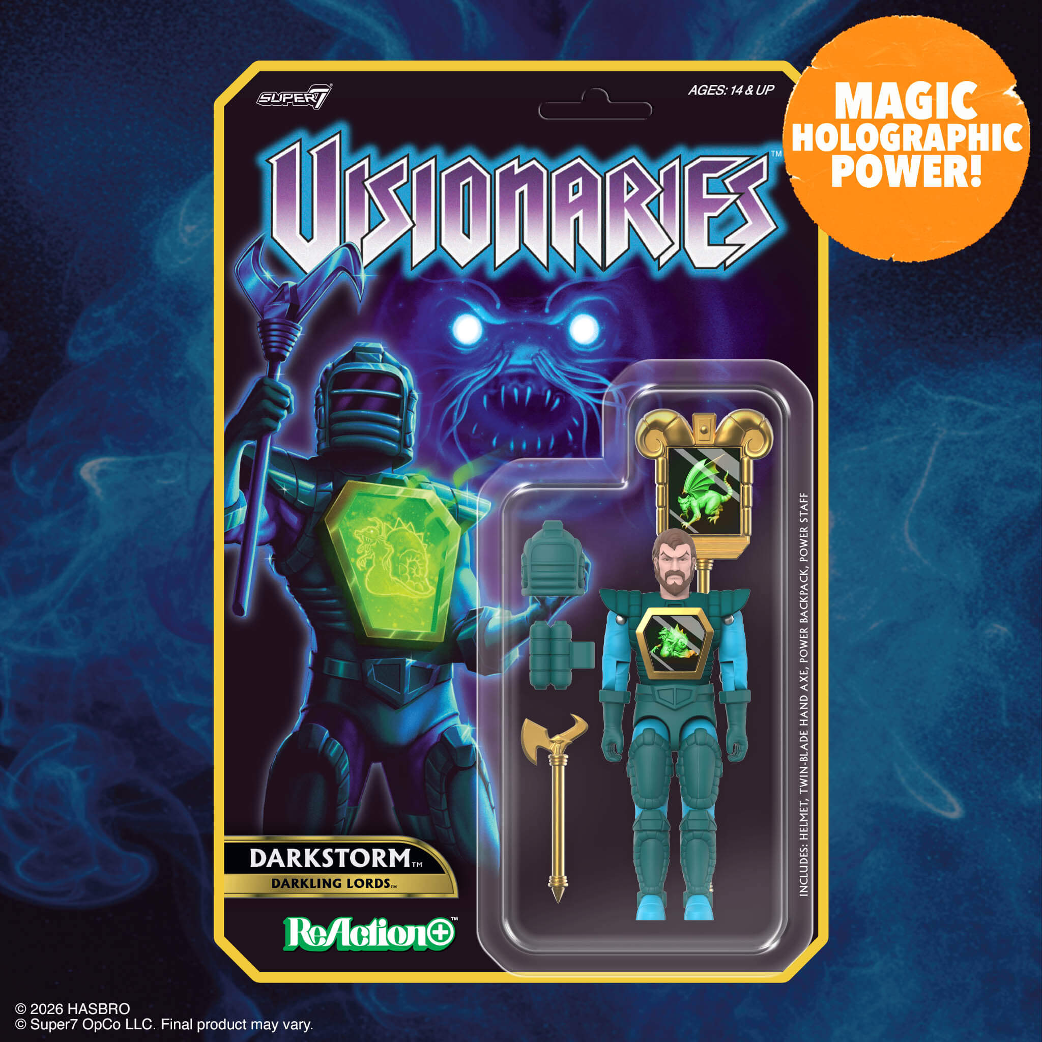 Super7 ReAction+ Visionaries Darkstorm figurina 4 inch
