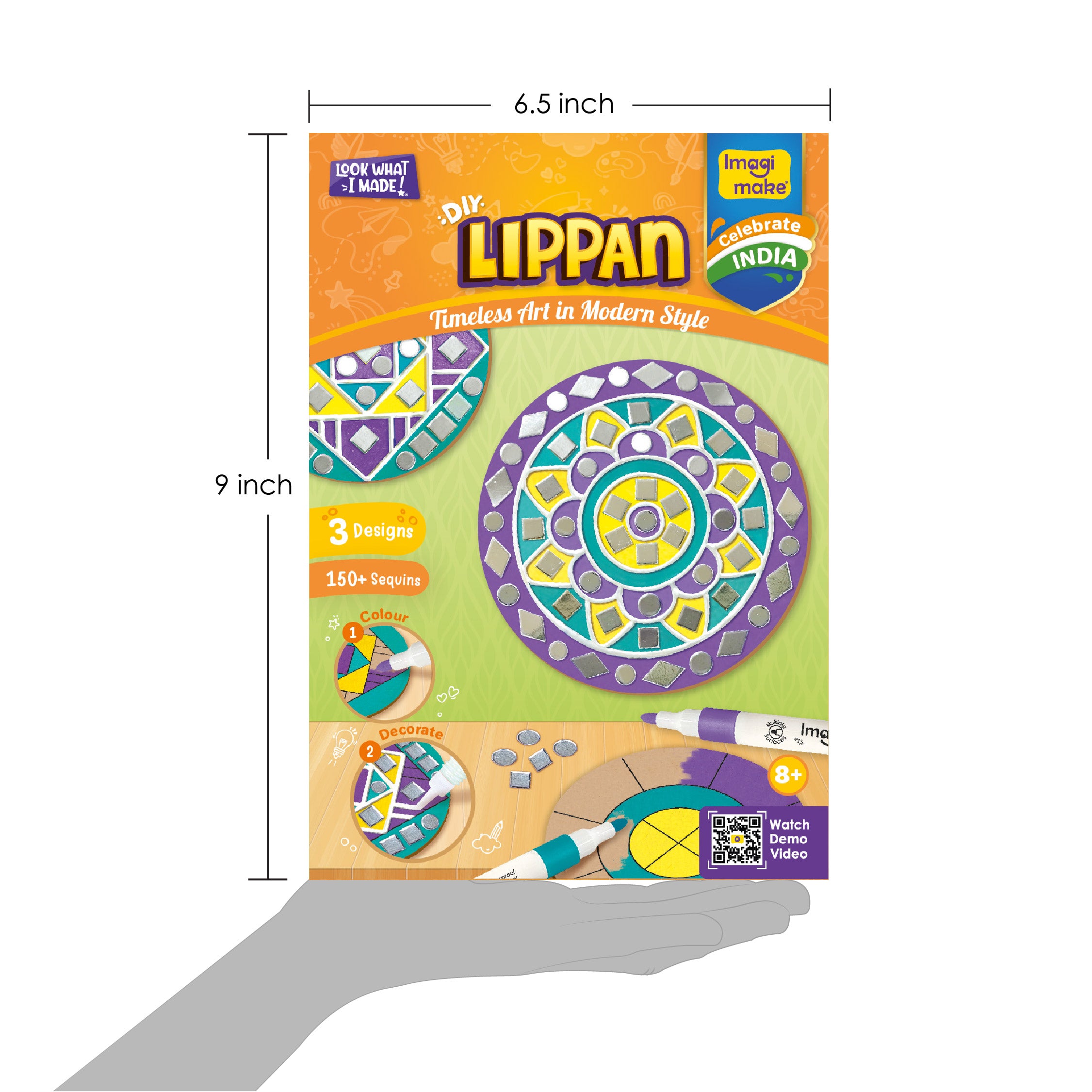 Imagimake Lippan Art kit creatie oglinzi 3 baze