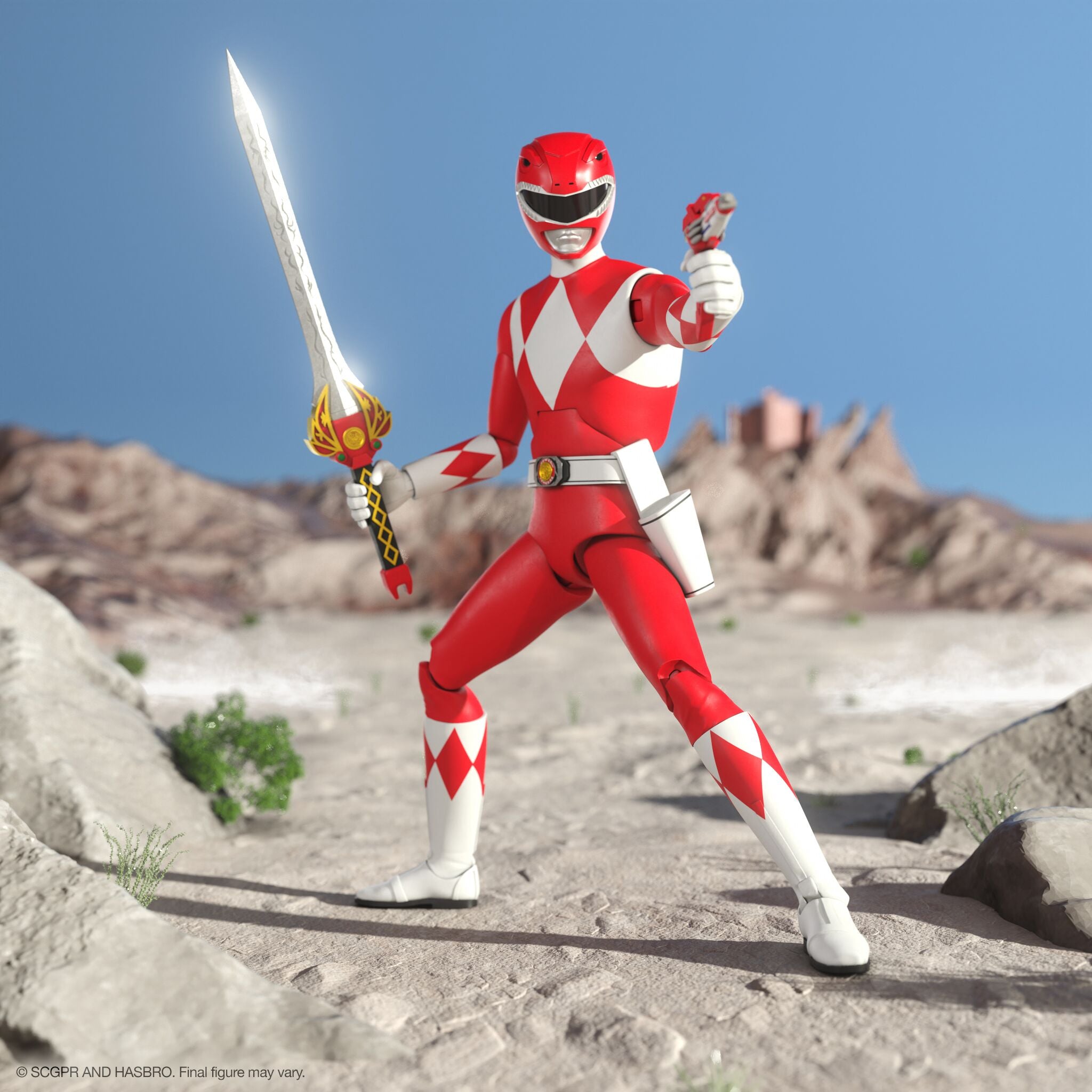Super7 Ultimates Power Rangers Red Ranger figurina 18cm