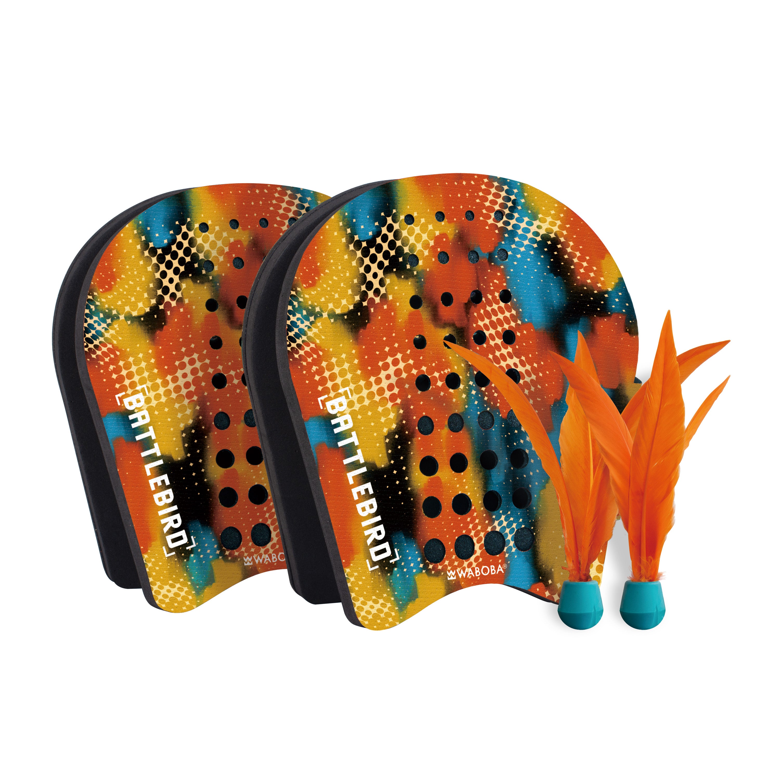Waboba BattleBird set joc curte 2 palete + fluturași + careu