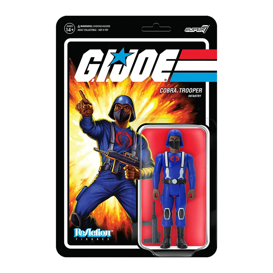Super7 ReAction G.I. Joe Cobra Trooper Y-Back figurină maro