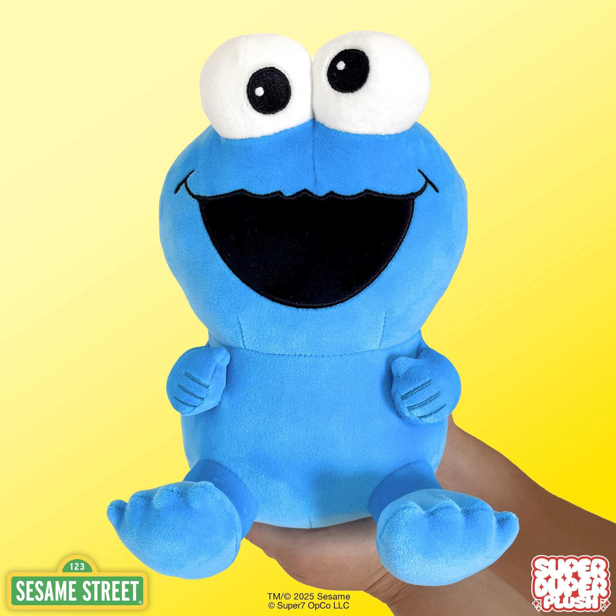 Super7 Sesame Street Cookie Monster pluș 20 cm albastru