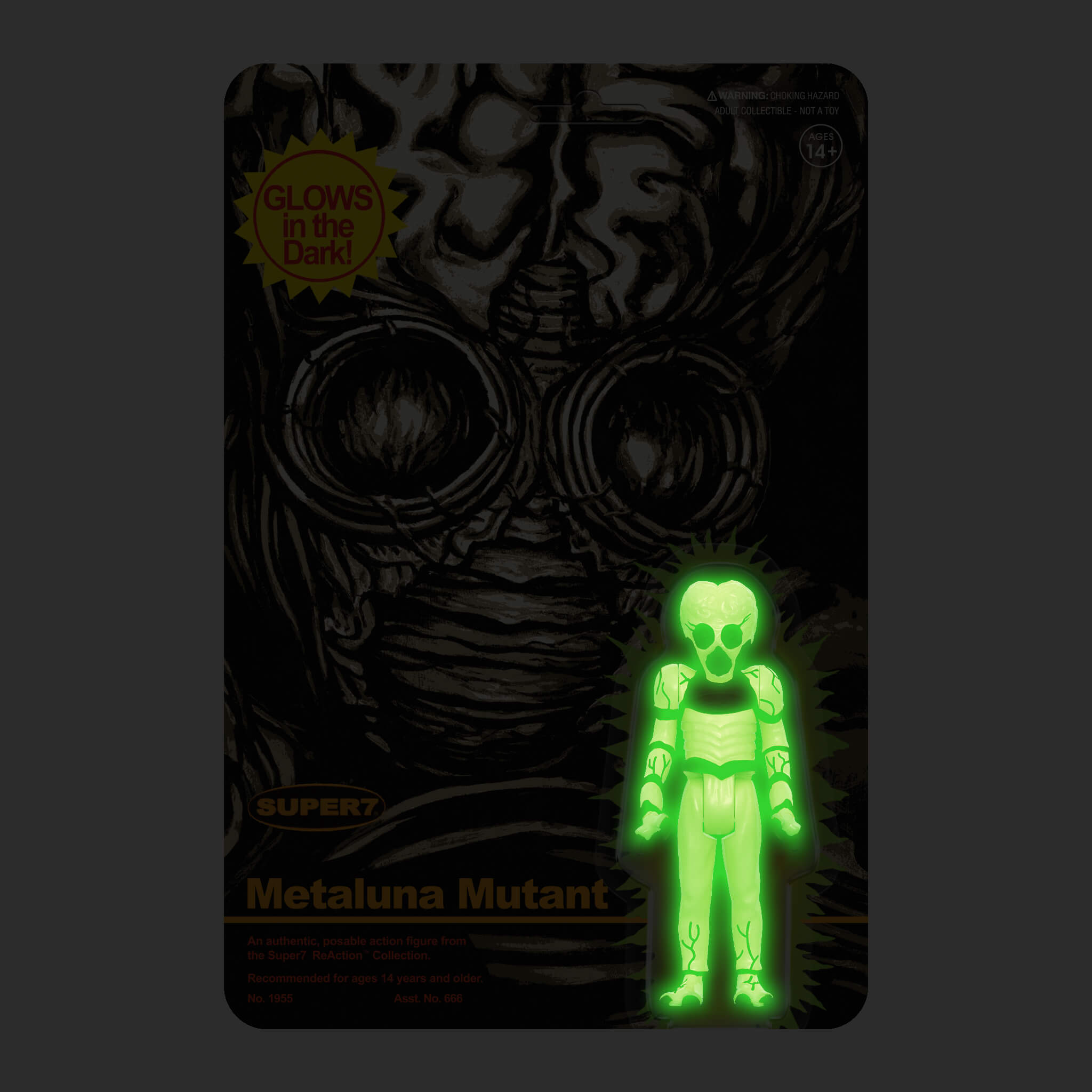 Super7 Metaluna Mutant ReAction figurina fosforescenta