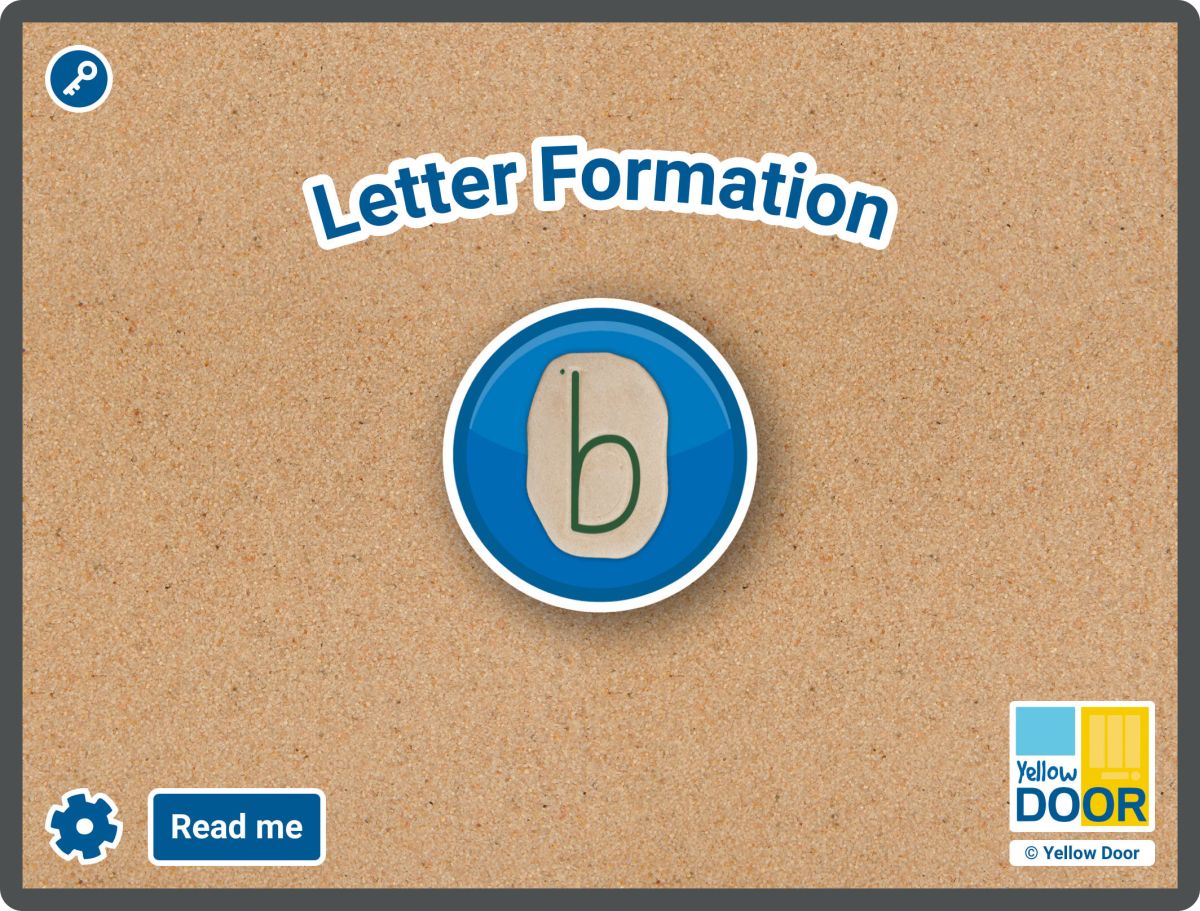 Yellow Door Letter Formation app litere mici