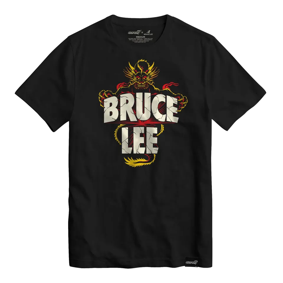 Super7 Bruce Lee Dragon tricou gri marimi S-3X