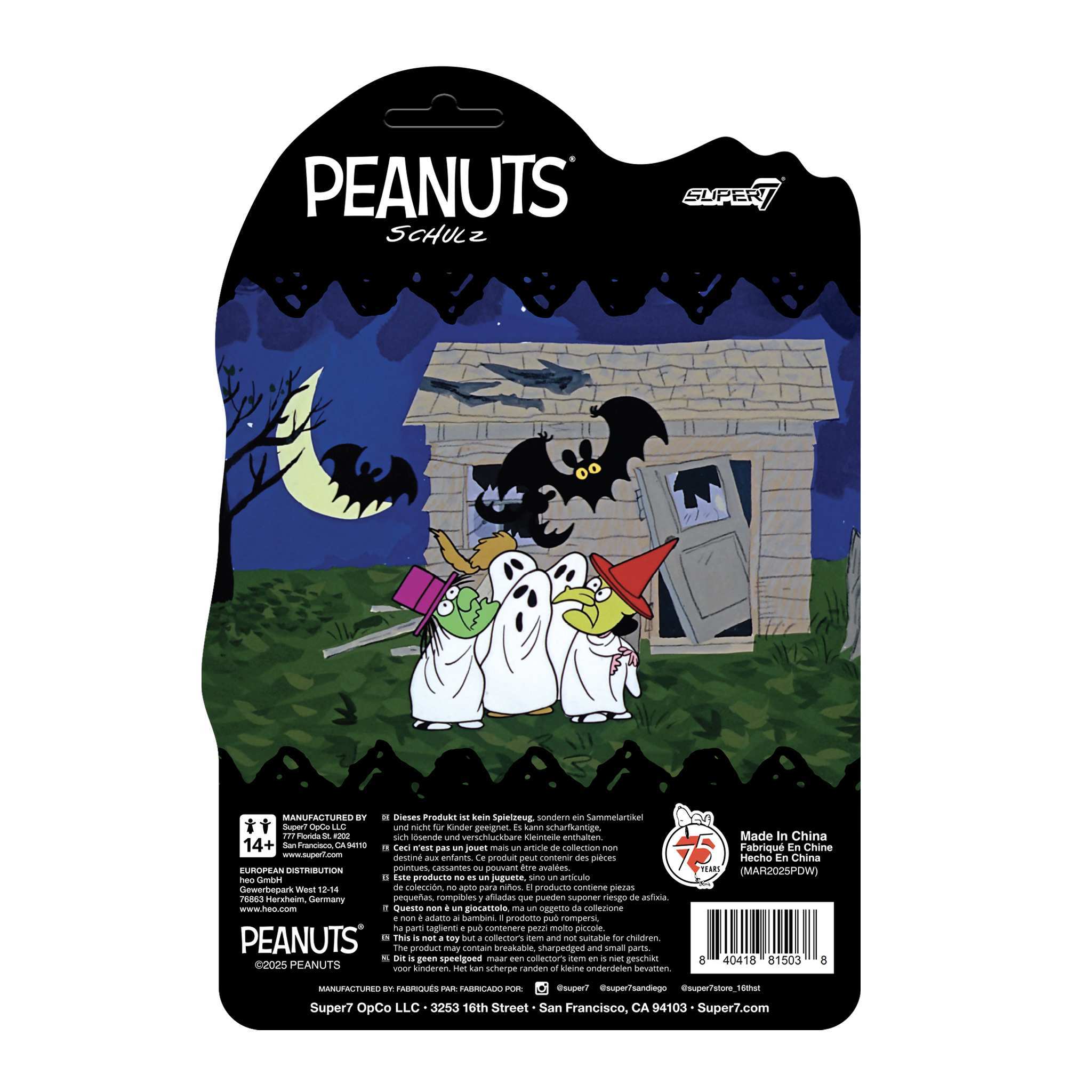 Super7 Peanuts Charlie Brown Ghost Sheet figurina Halloween