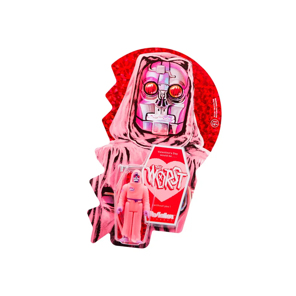 Super7 ReAction Robot Reaper roz figurina fosforescenta