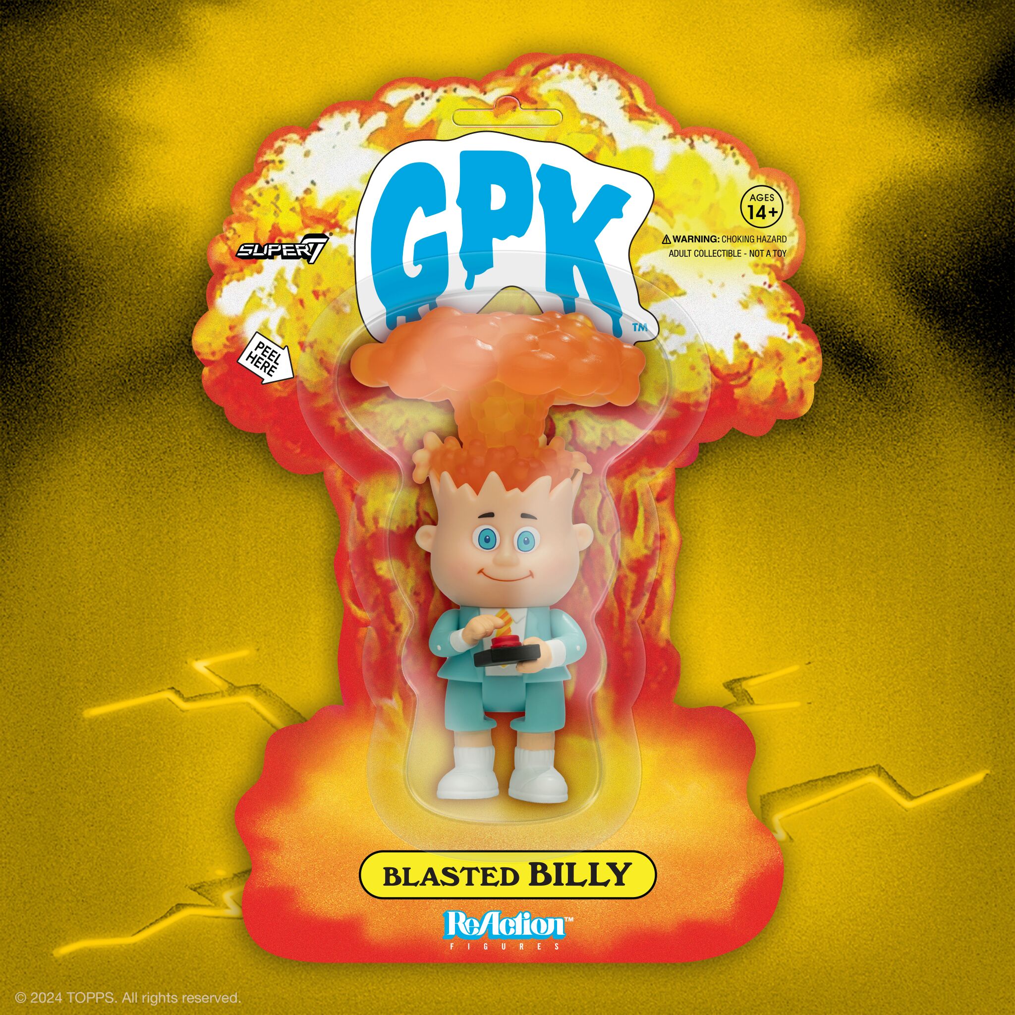 Super7 ReAction GPK Blasted Billy figurină albastru deschis