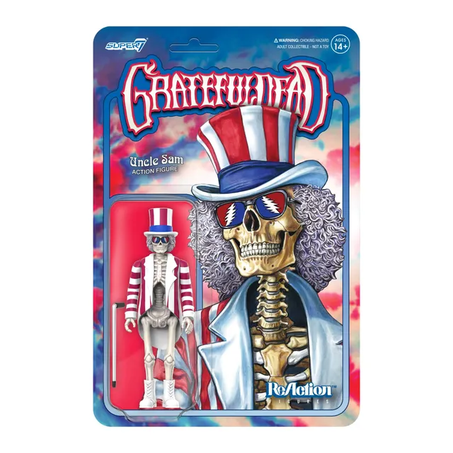 Super7 Grateful Dead ReAction Uncle Sam Skeleton figurină 9,5 cm