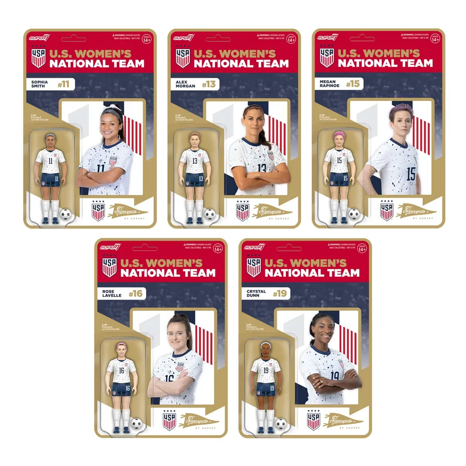 Super7 USWNT ReAction Home Kit 2023 set 5 figurine
