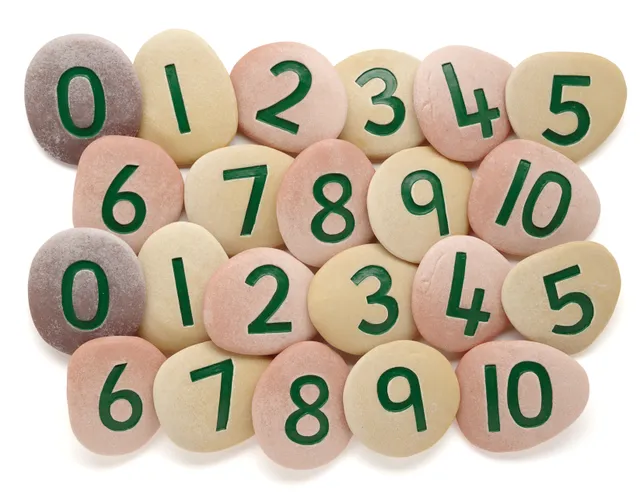 Yellow Door Number Pebbles Jumbo pietricele cifre 22 piese 0-10