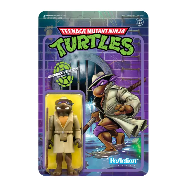 Super7 ReAction TMNT Undercover Donatello figurina 9,5 cm