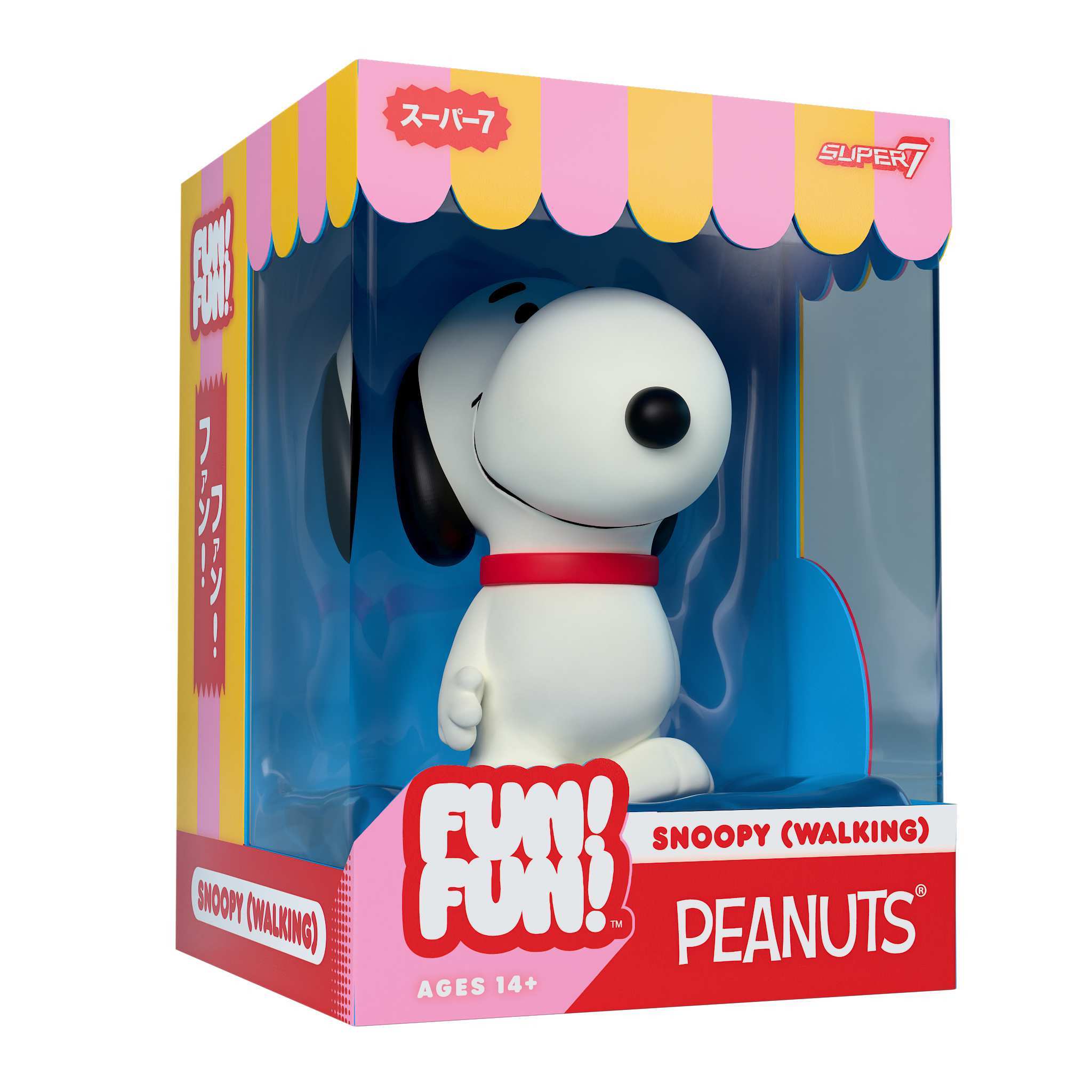 Super7 Peanuts FUN! FUN! Snoopy Walking figurina vinil 13 cm
