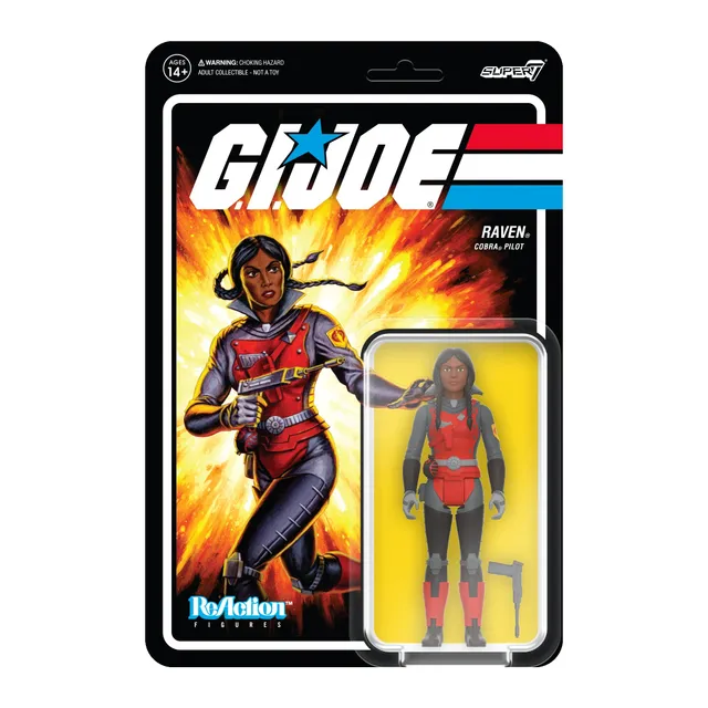 Super7 G.I. Joe ReAction figurina Raven 9,5 cm blaster