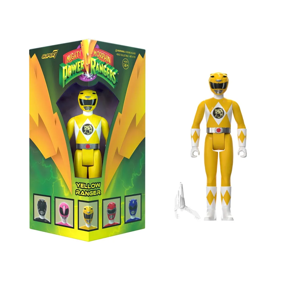 Super7 Power Rangers ReAction Yellow Ranger cutie triunghi