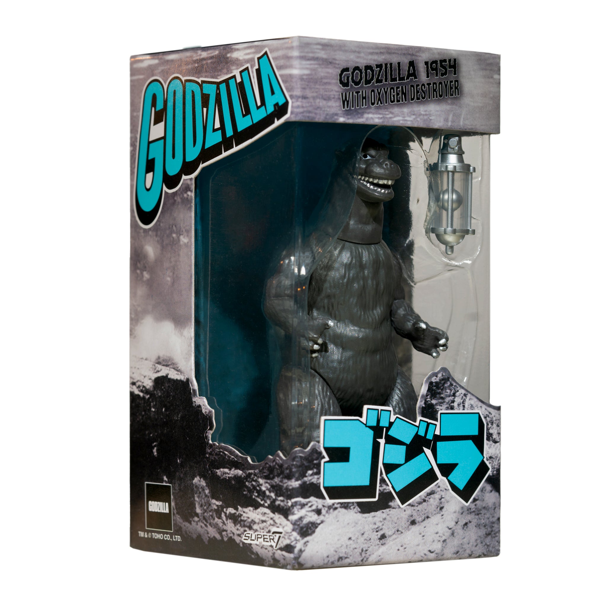 Super7 ReAction Toho Godzilla 54 Silver Screen figurina gri