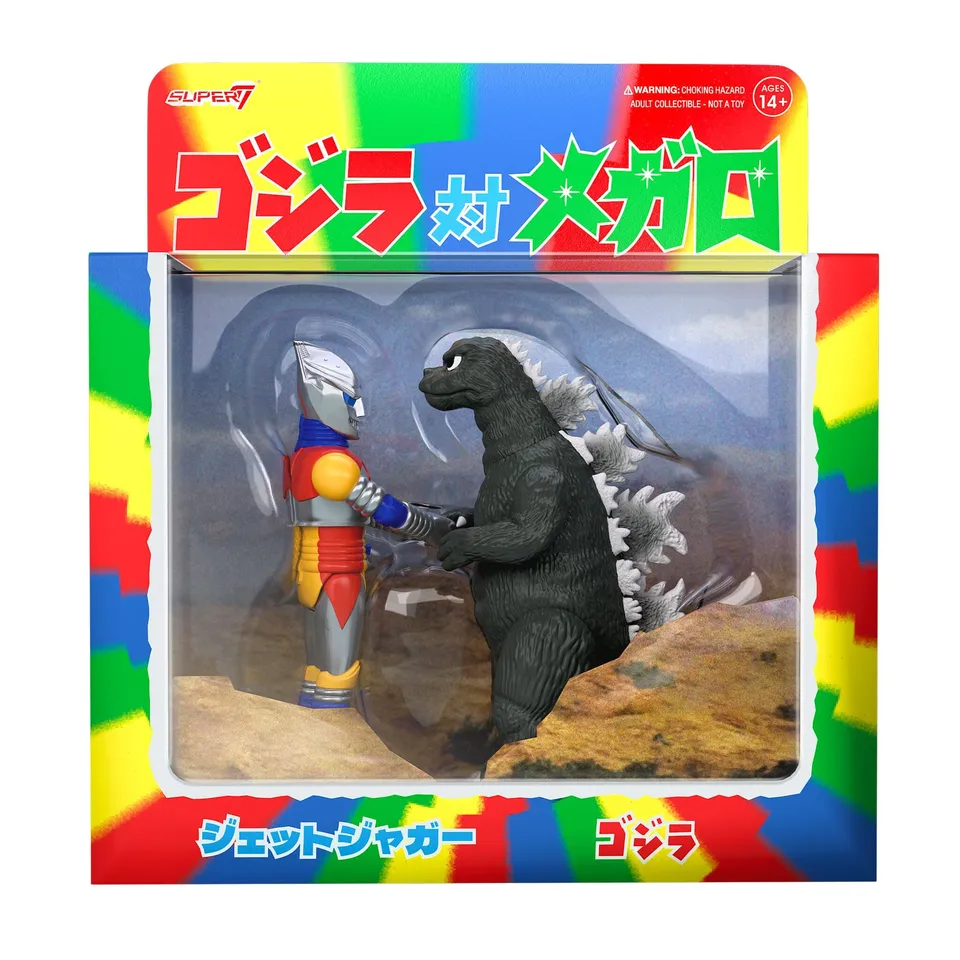 Super7 ReAction Godzilla Jet Jaguar set 2 figurine