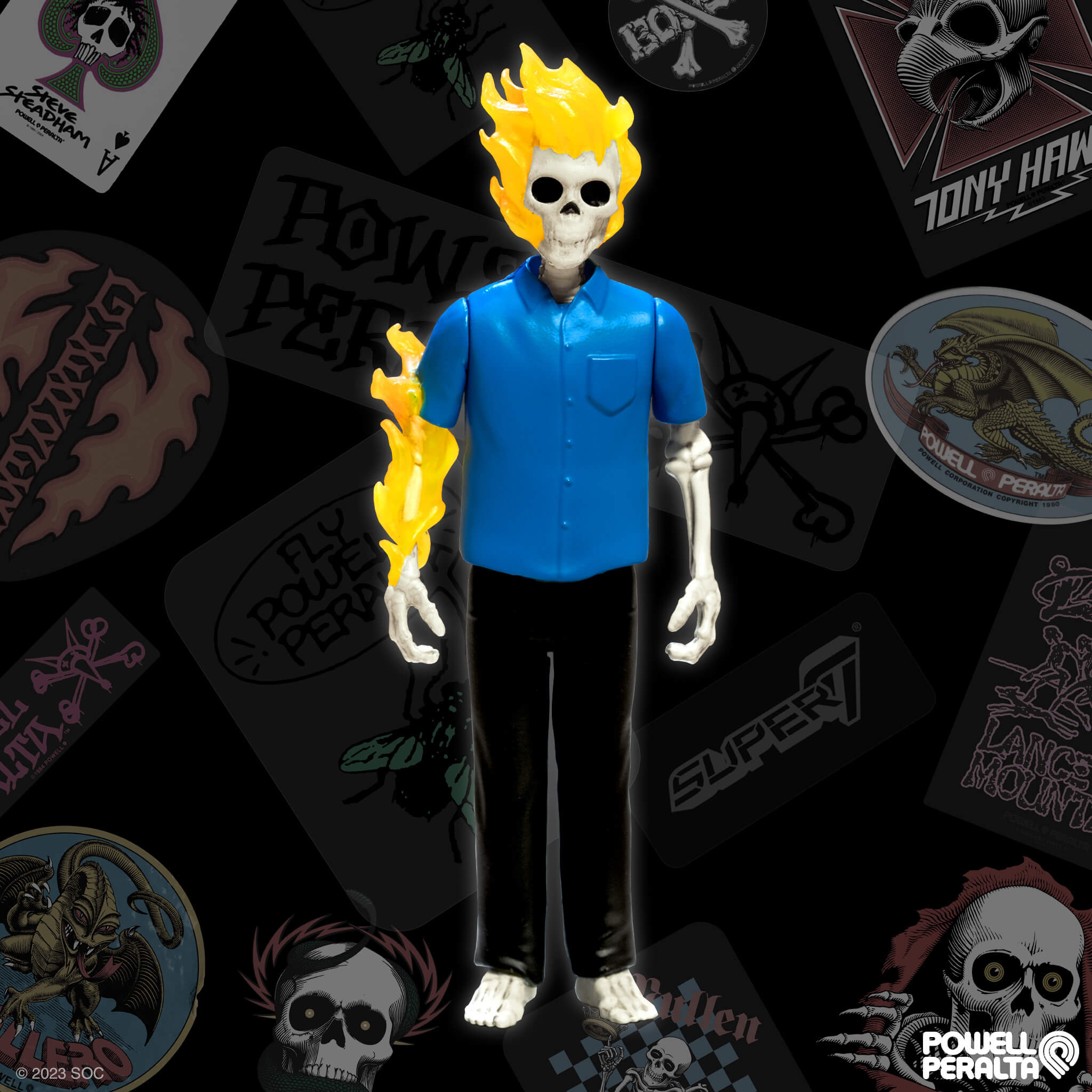 Super7 Powell-Peralta Tommy Guerrero Flaming Dagger figurină