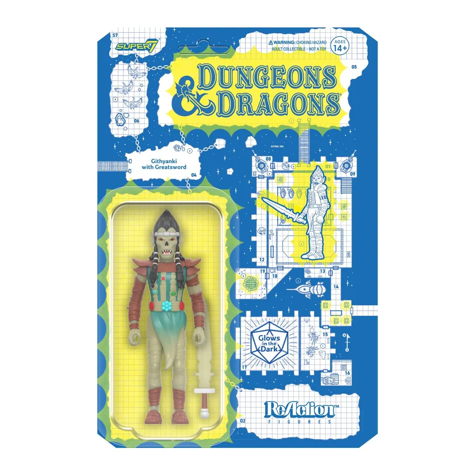 Super7 ReAction Githyanki figurina fosforescenta glow