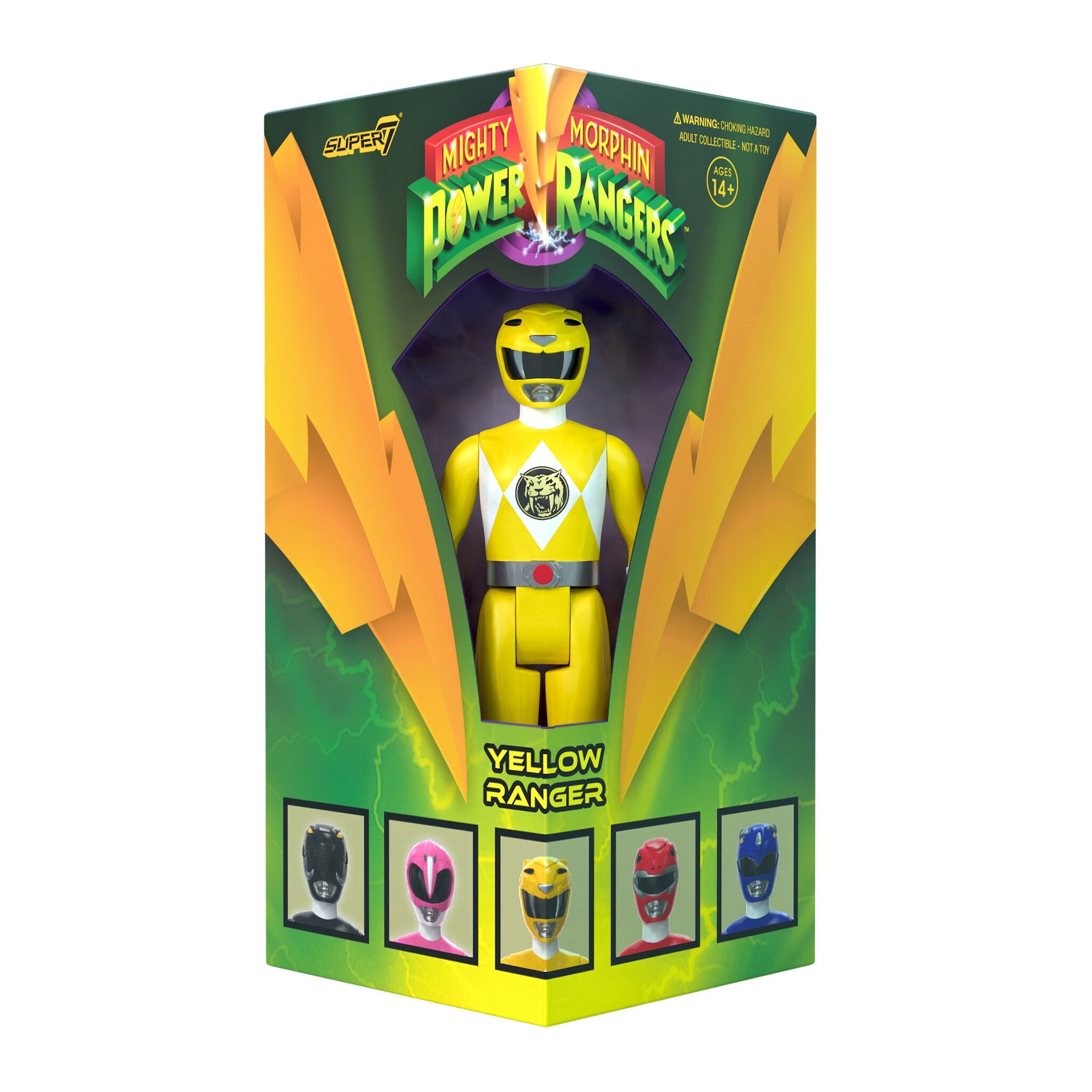 Super7 Power Rangers ReAction Yellow Ranger cutie triunghi