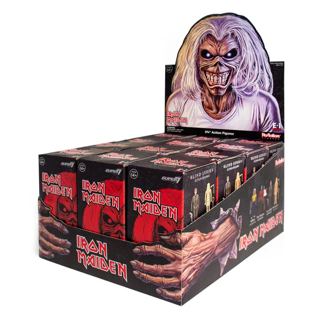 Super7 ReAction Iron Maiden set blind box 12 bucati Flat