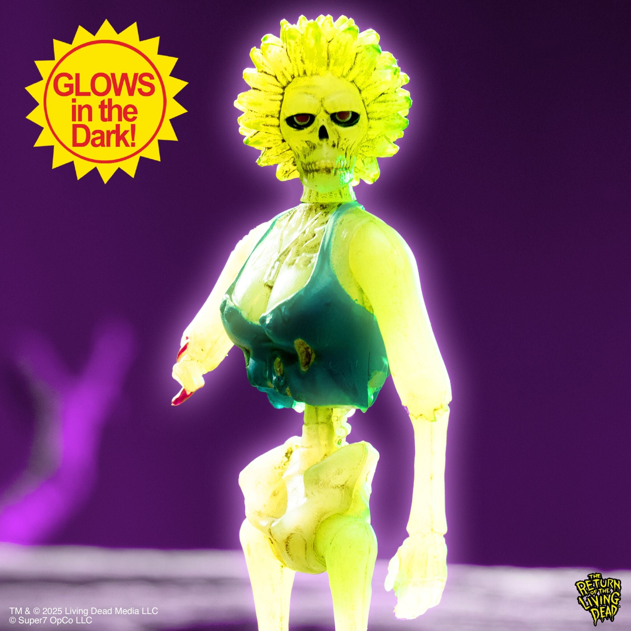 Super7 ReAction Zombie Trash figurina fosforescenta 9,5 cm