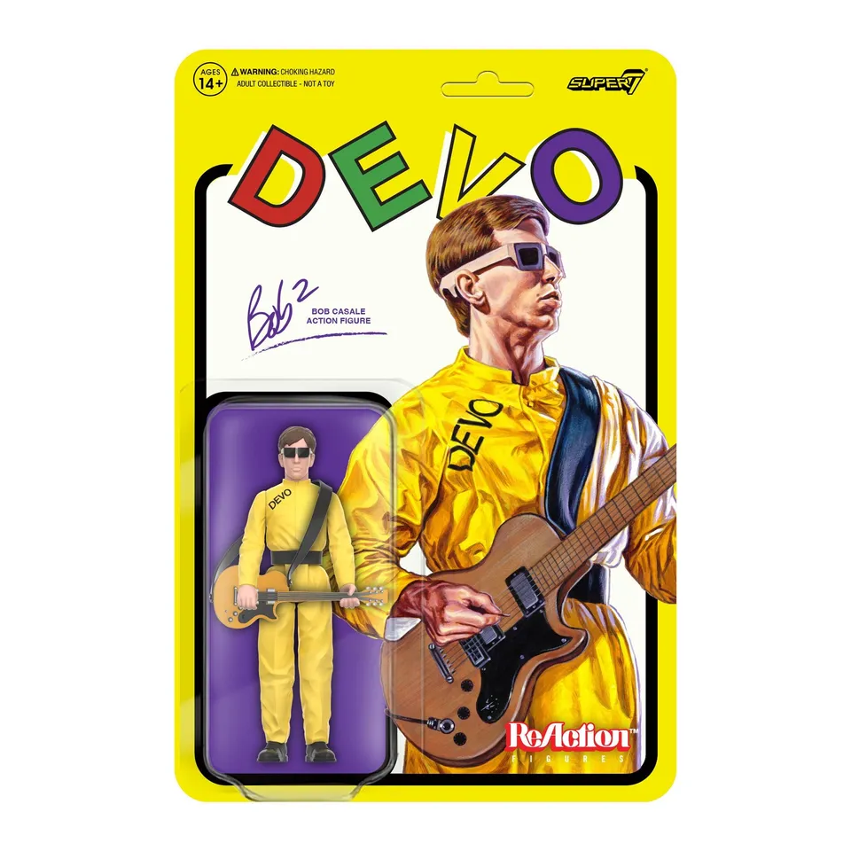 Super7 Devo Satisfaction Bob Casale figurina 3.75 inch chitară