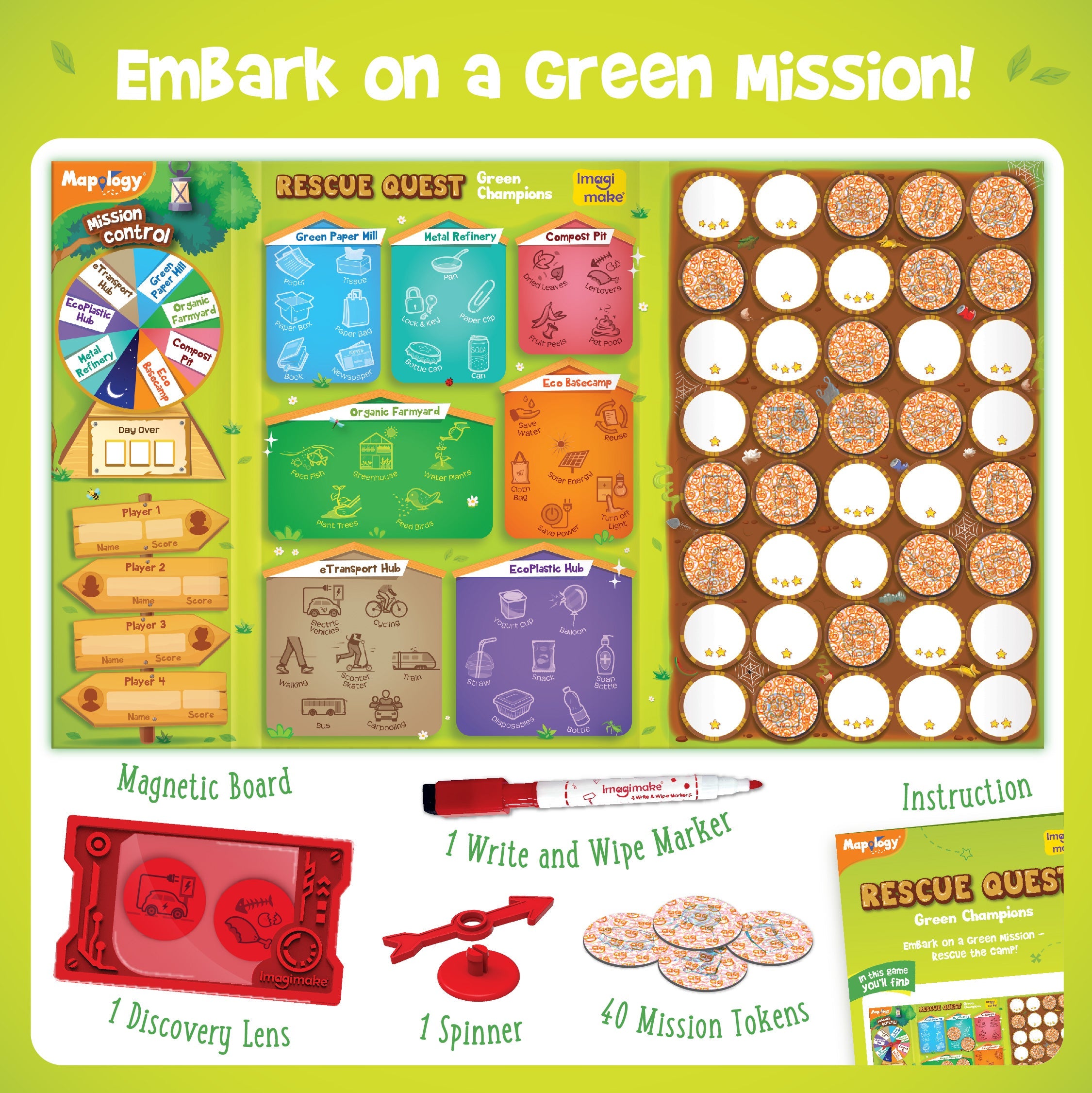 Imagimake Rescue Quest Green Champions joc reciclare