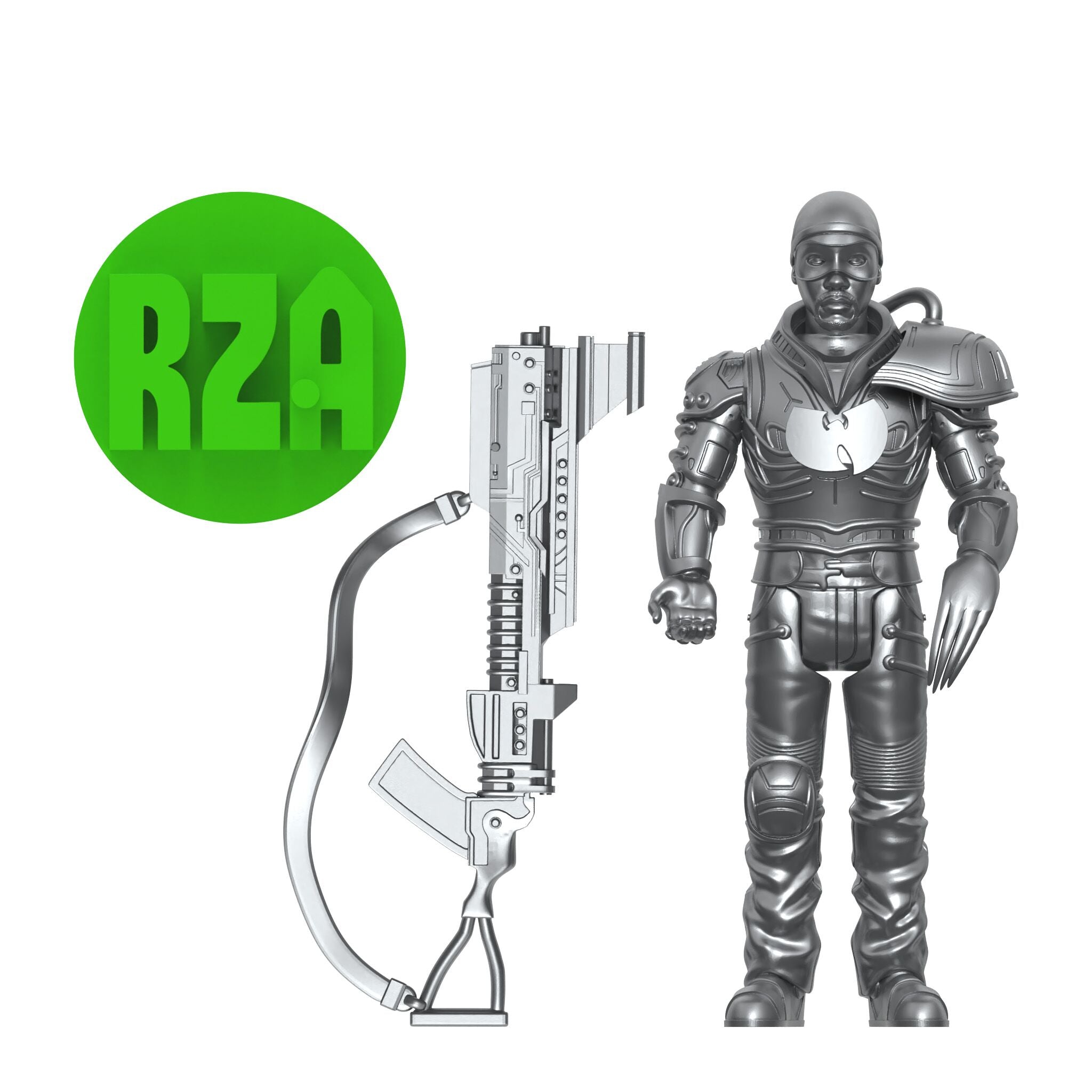 Super7 ReAction Bobby Digital Metallic Silver set figurina disc