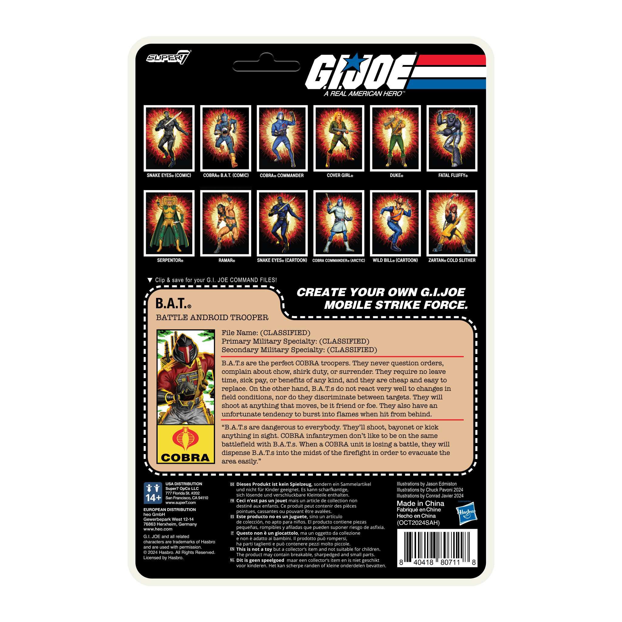 Super7 G.I. Joe ReAction B.A.T. Python Patrol figurina