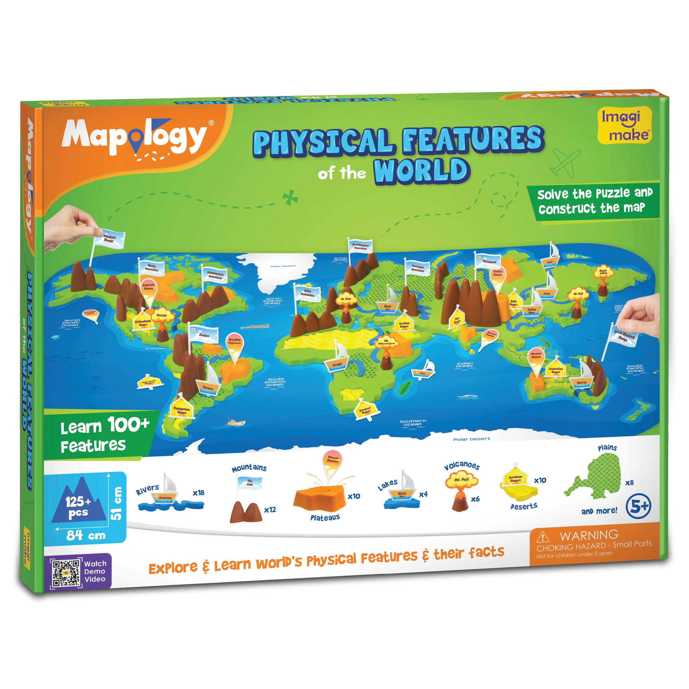 Imagimake Mapology Physical Features puzzle lume relief 3D