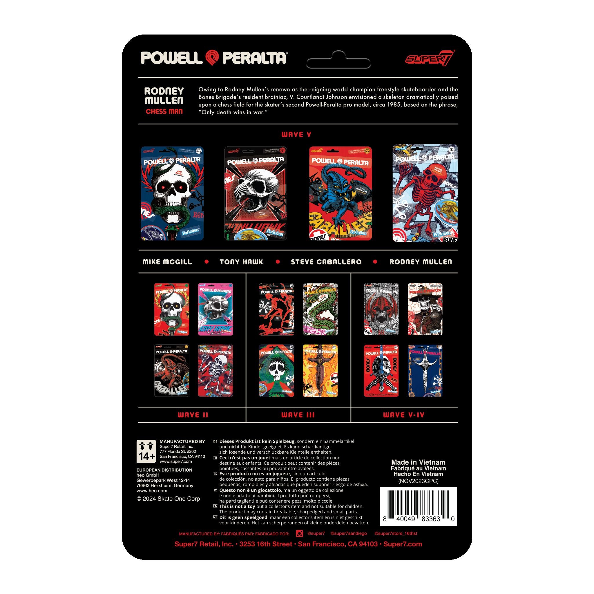 Super7 Powell-Peralta ReAction Rodney Mullen figurina skate 9,5cm