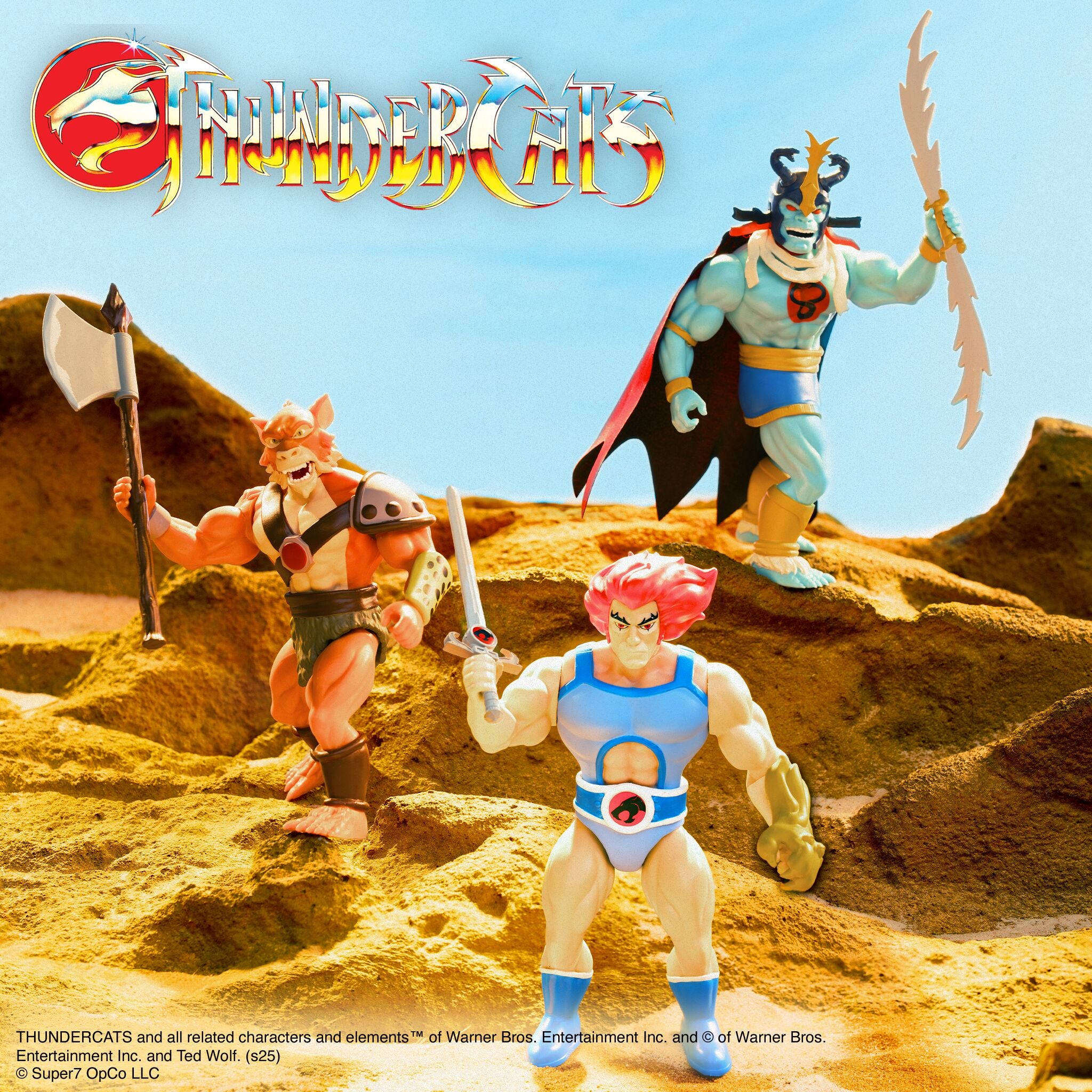 Super7 Vintage ThunderCats Wave 01 Lion-O Mumm-Ra Jackalman figurine