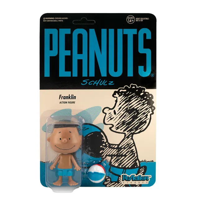 Peanuts ReAction Franklin figurina 9 cm cu minge plaja