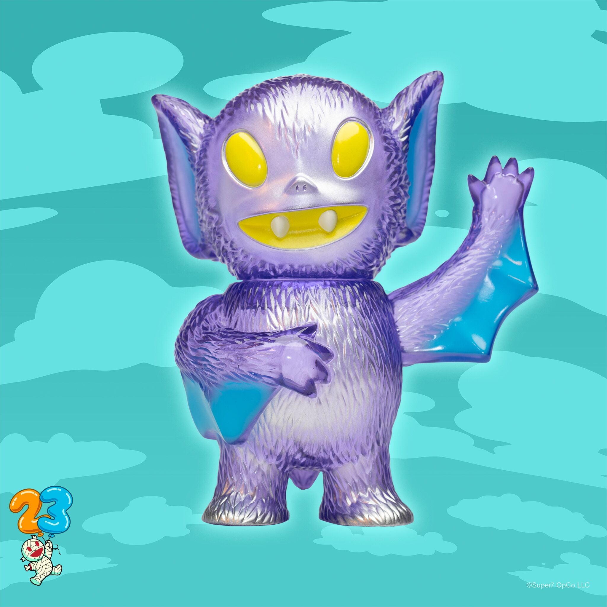 Super7 Vinyl Bat Boy figurina mov Ghostly Grape 15cm