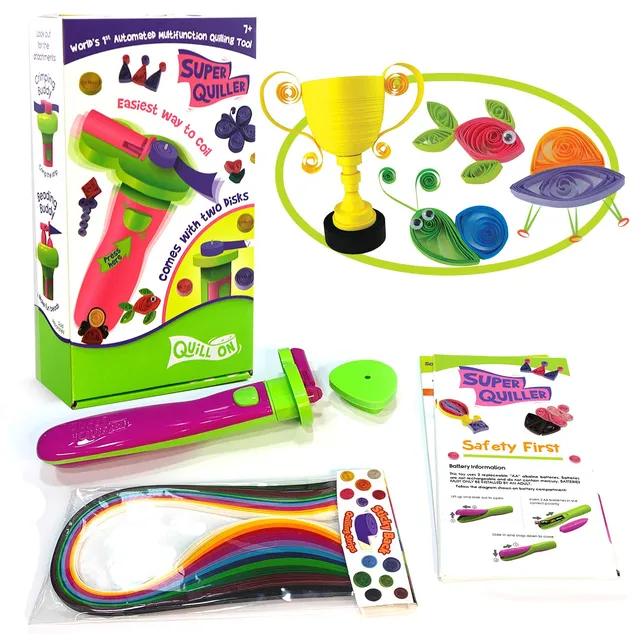 Imagimake Super Quiller set quilling roz benzi hartie