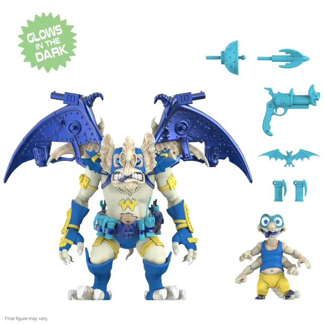 Super7 ULTIMATES TMNT Wingnut Screwloose figurina glow