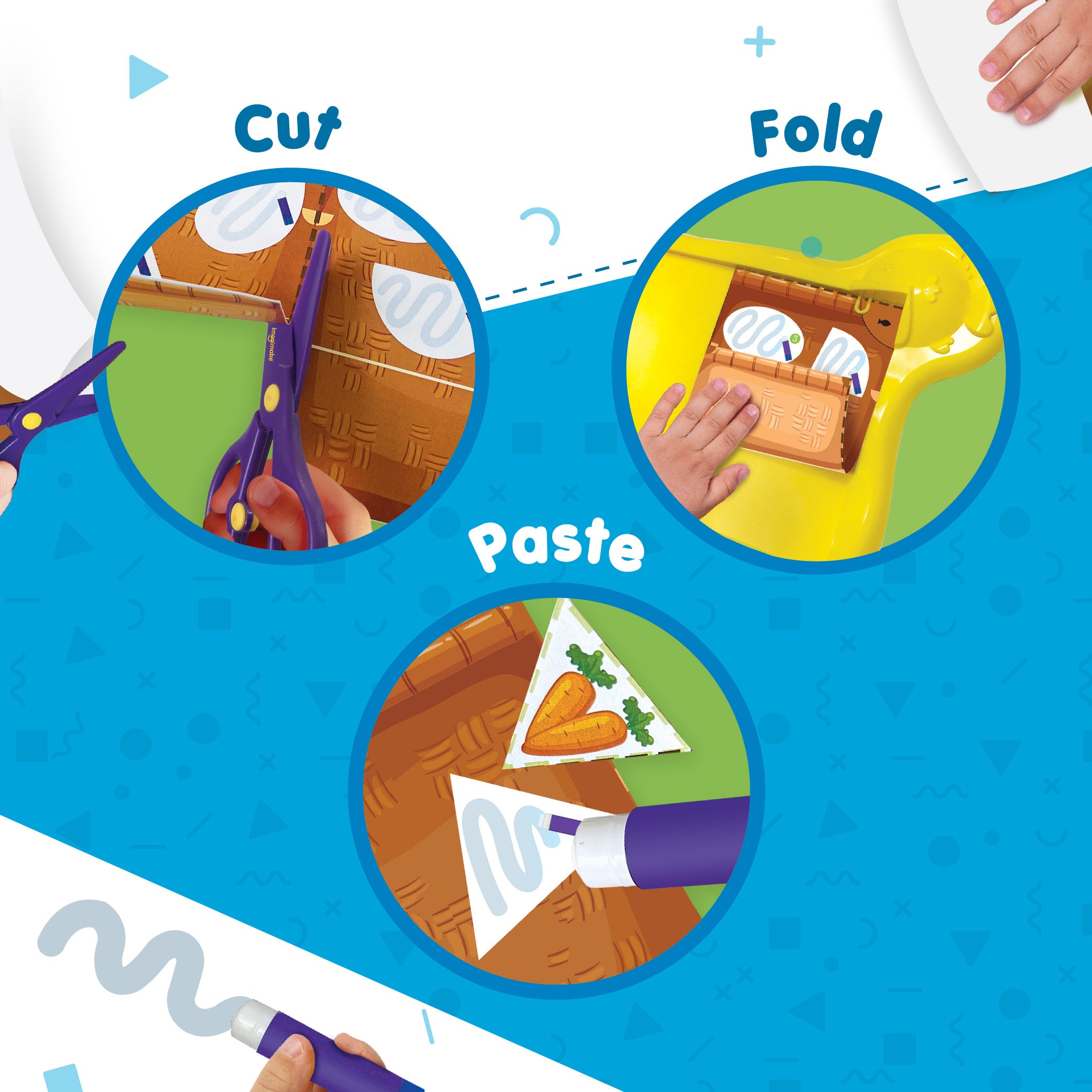Imagimake Cut Fold Paste set activitati copii 25 teme