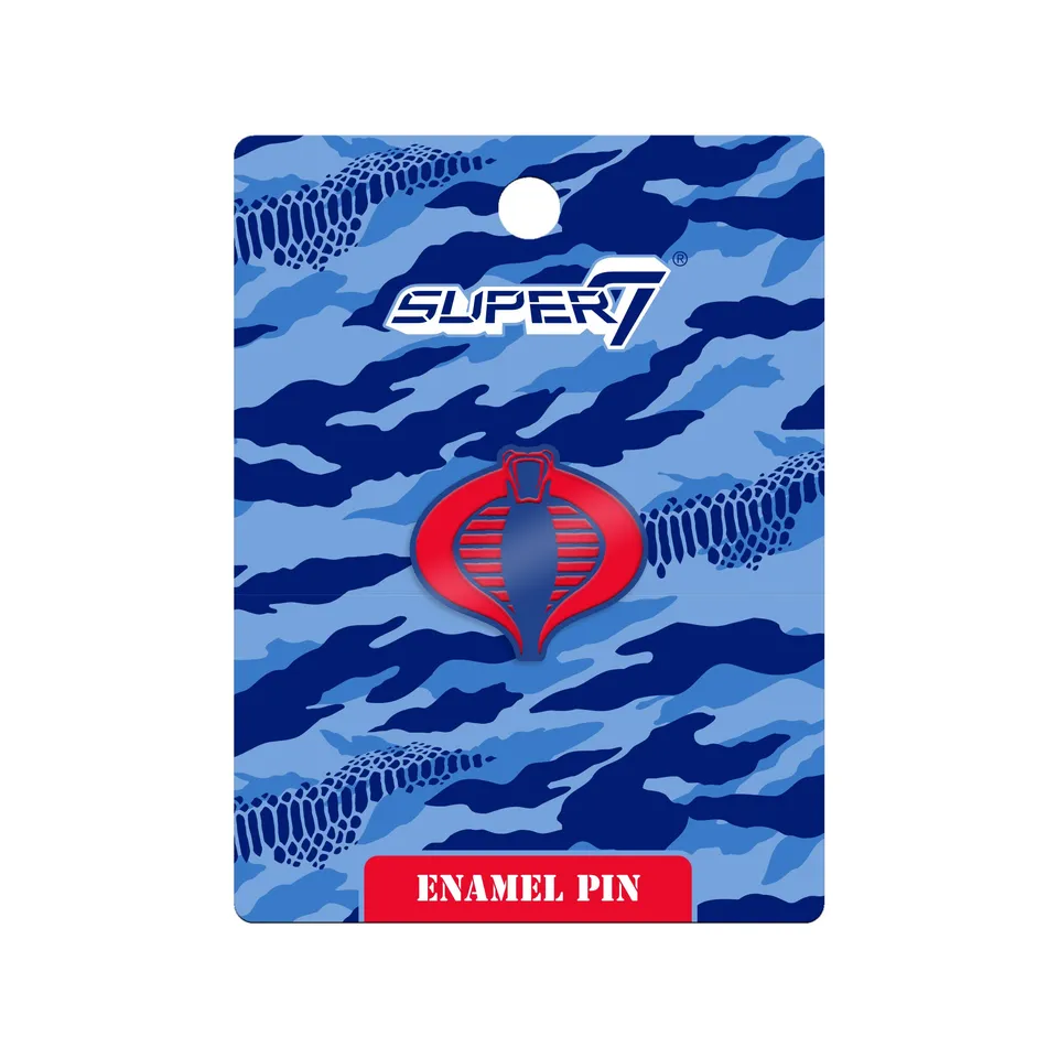 Super7 G.I. Joe Cobra pin metalic email 1 inch
