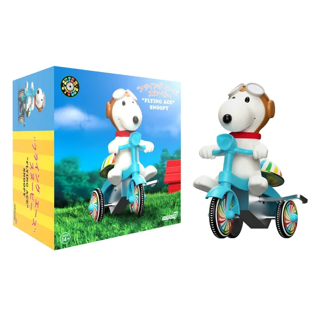 Super7 Peanuts Super Cycles Flying Ace tricicleta cu Snoopy