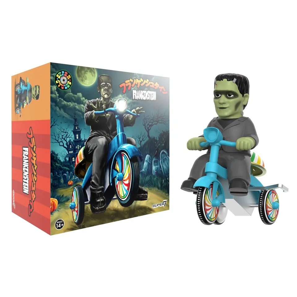 Super7 Super Cycles Frankenstein jucarie tricicleta albastra