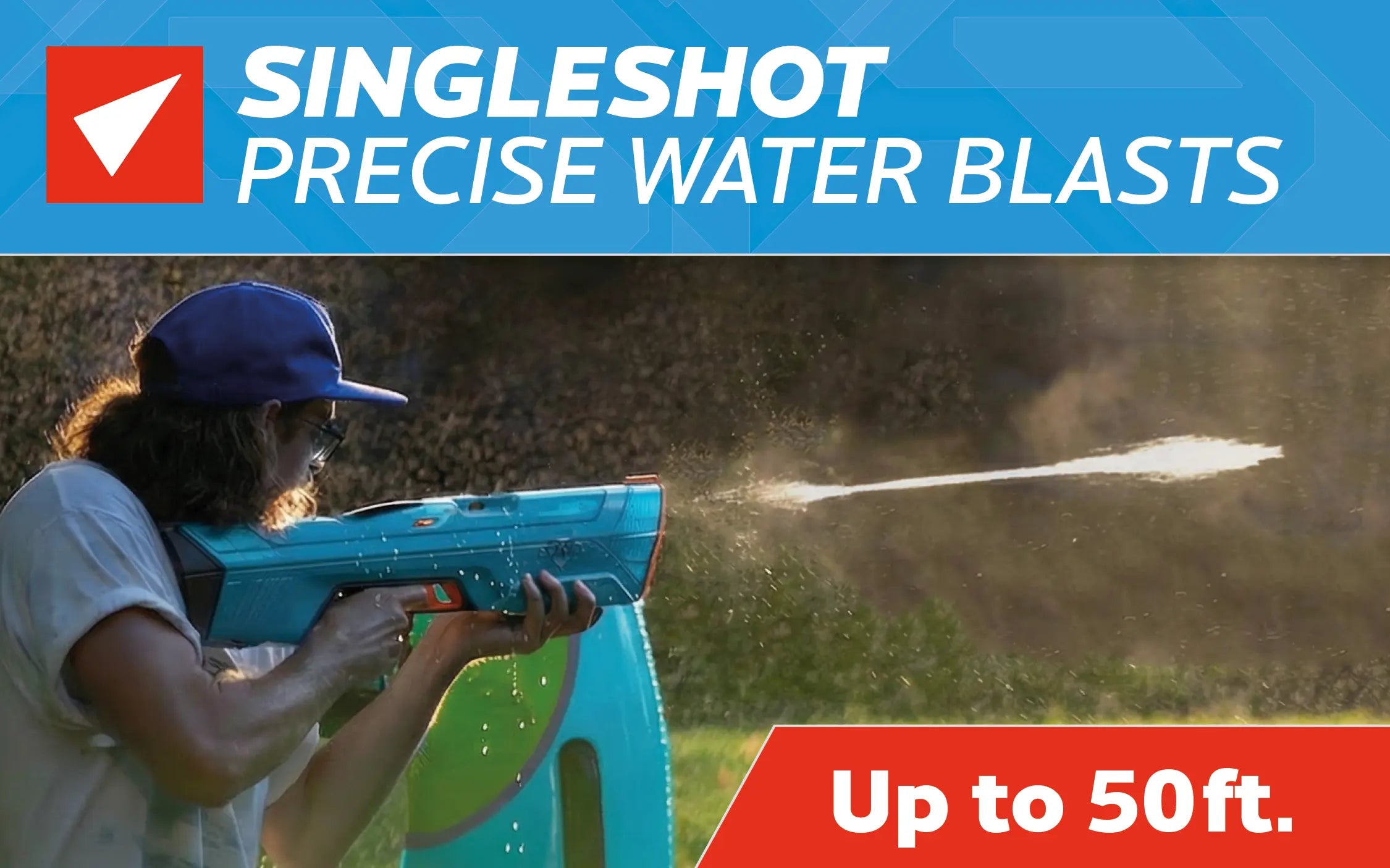 SpyraFour pistol apa electric albastru reincarcare rapida