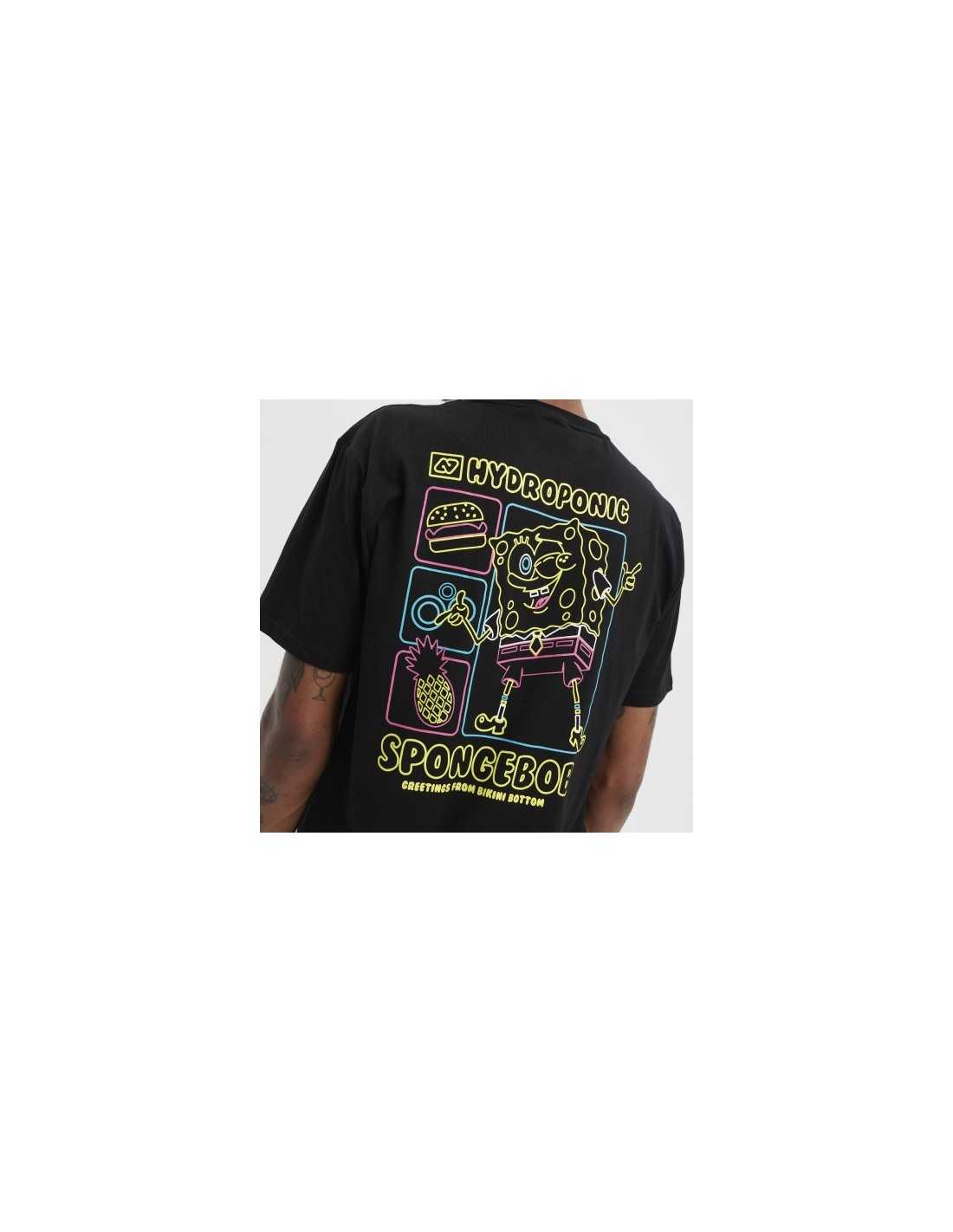 Hydroponic SpongeBob Neon Black tricou bumbac