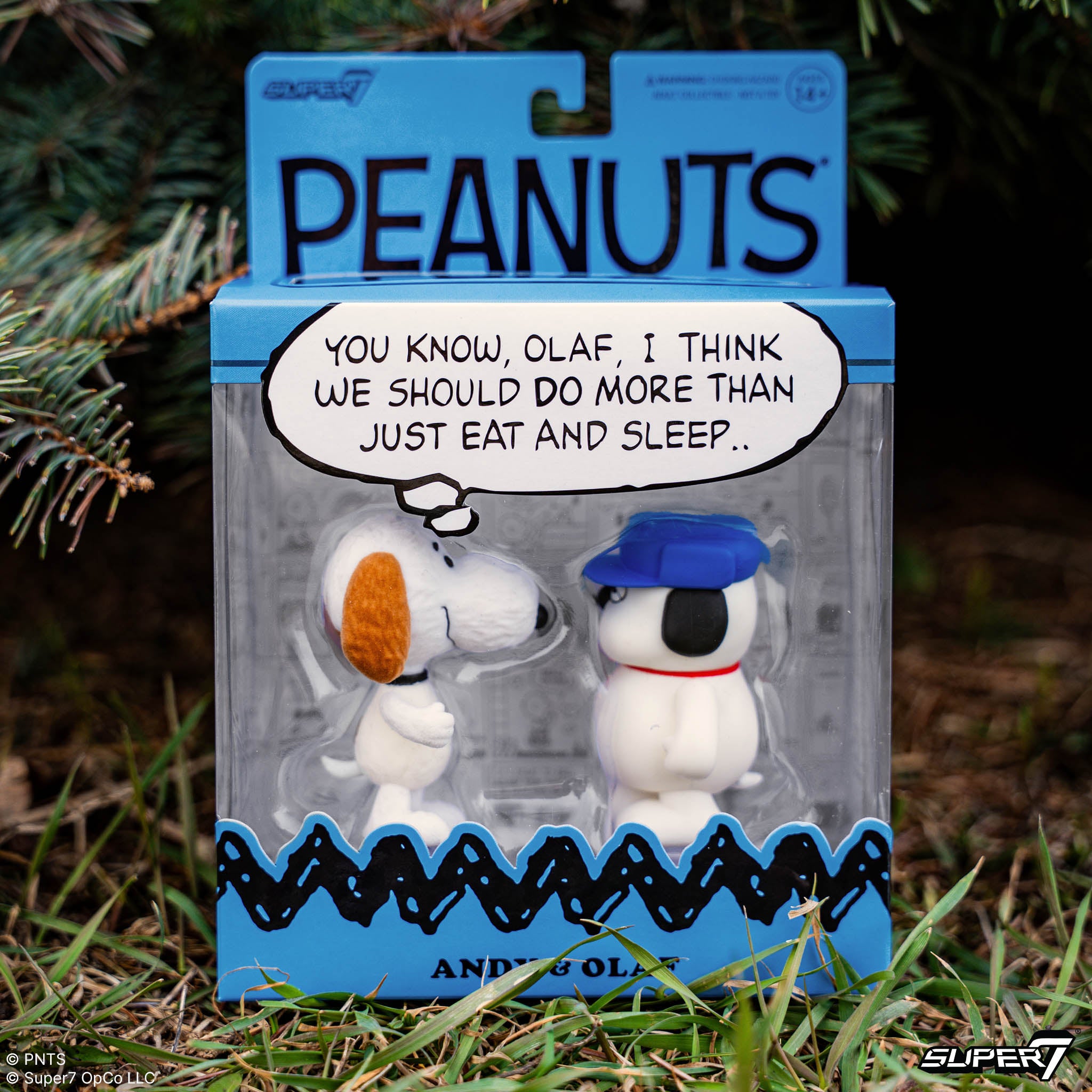 Super7 ReAction Peanuts Olaf si Andy figurine set 2 buc