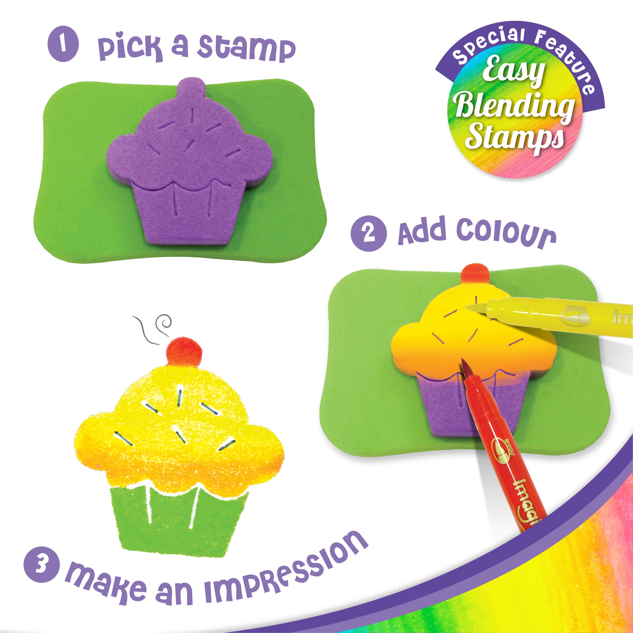 Imagimake Stamp Art Food set stampile mancare 3+ ani