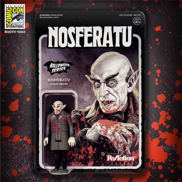 Super7 Nosferatu ReAction Orlok figurina gri bloody