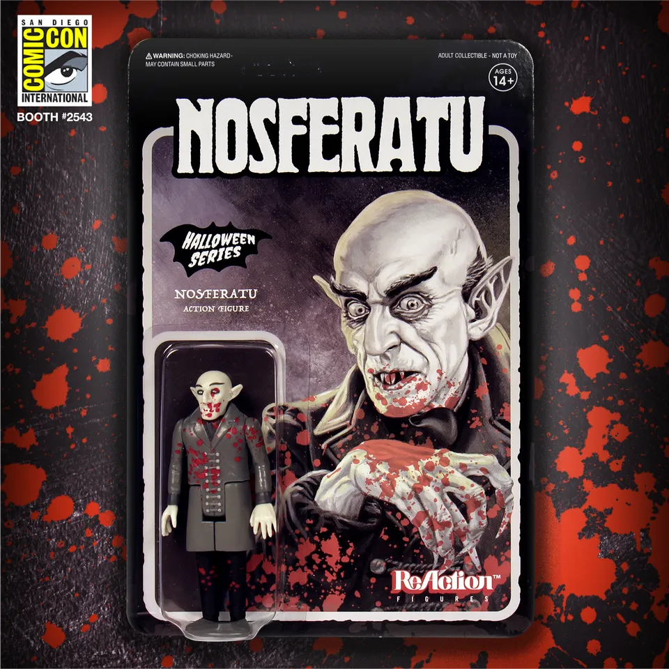 Super7 Nosferatu ReAction Orlok figurina gri bloody