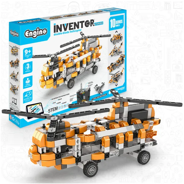 Engino Inventor elicopter set constructie 10 modele motorizat