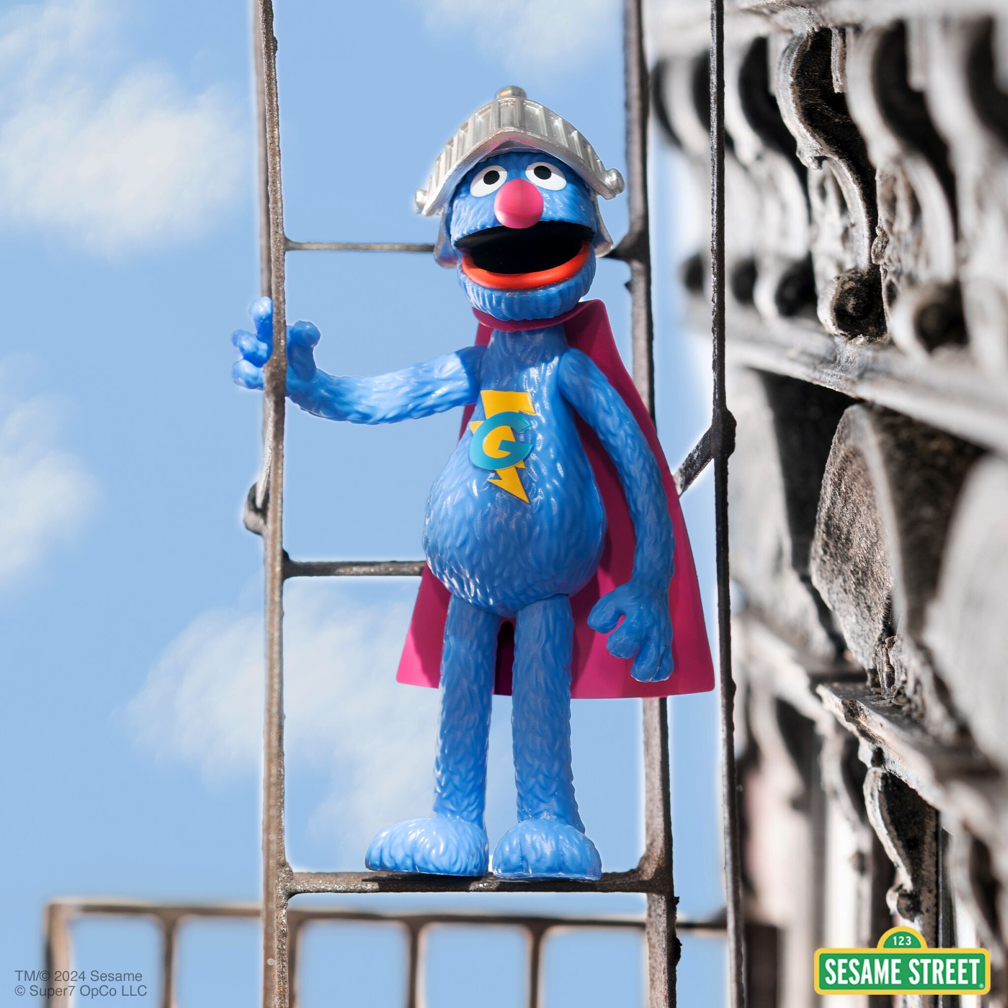 Super7 Sesame Street ReAction Super Grover figurina 3,75"
